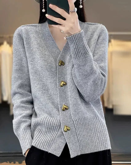 Estelle Women's Casual Winter Flat Knit Cardigan (One Piece)