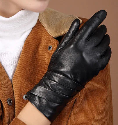 Minimalistiske fåreskindshandsker til kvinder - Elegant gave