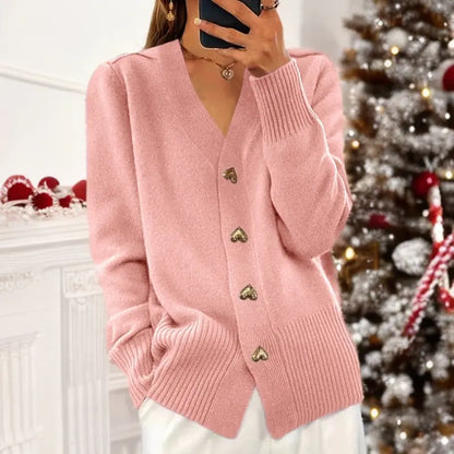 Estelle Women's Casual Winter Flat Knit Cardigan (One Piece)