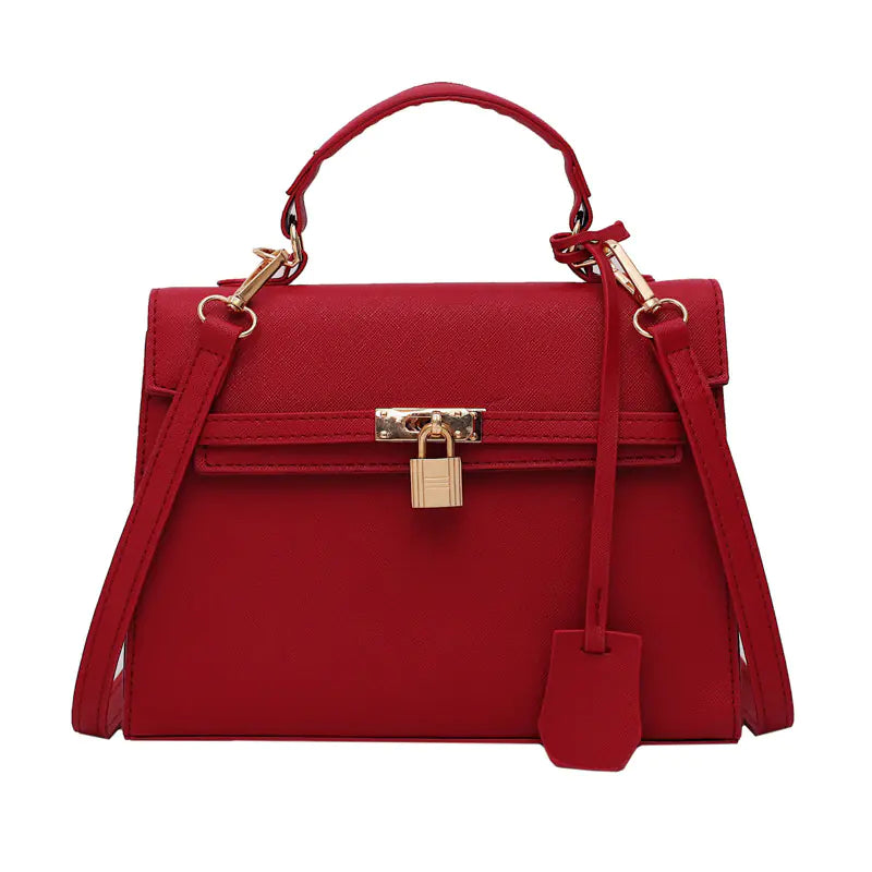 Moderne skuldertaske i platin