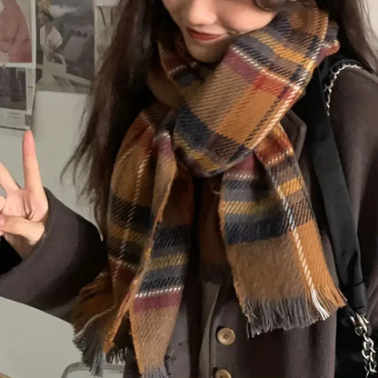 Women's Plaid Scarf - Versatile Winter Shawl