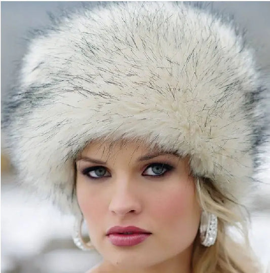 Faux Fur Fox Hat, Winter Hat, Snow Cap