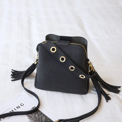 Fringe Bucket Bag, Crossbody Bag