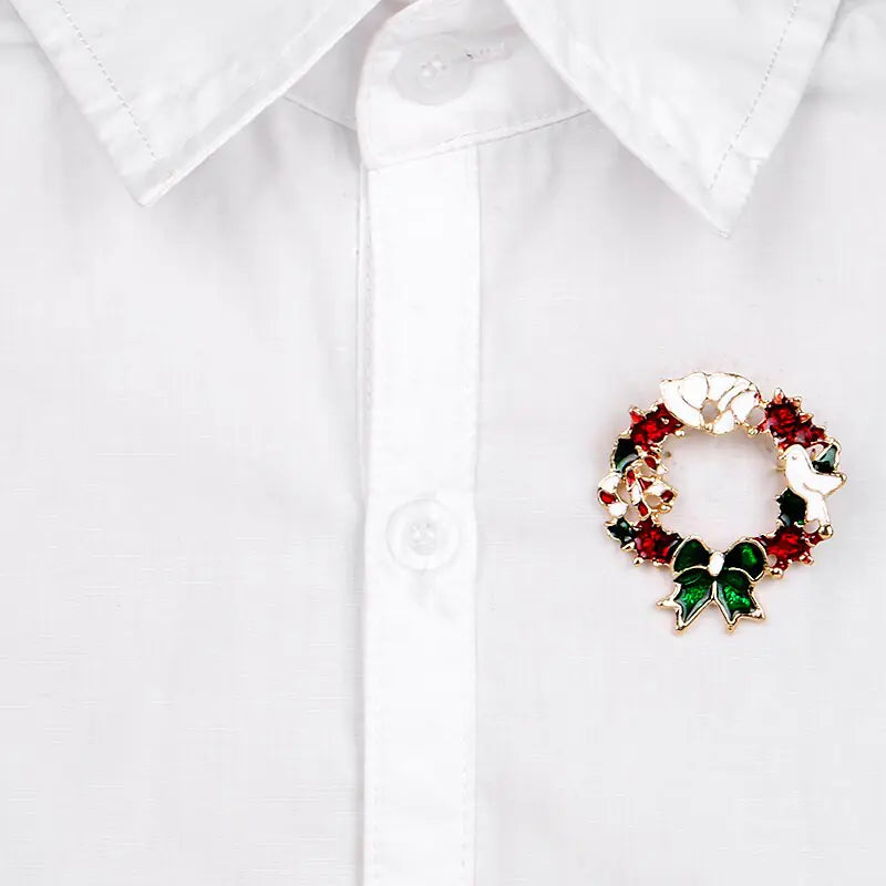 High-Quality Cartoon Christmas Brooch Set