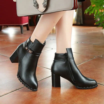 Women's Martin Boots, British Style Autumn-Winter Heels