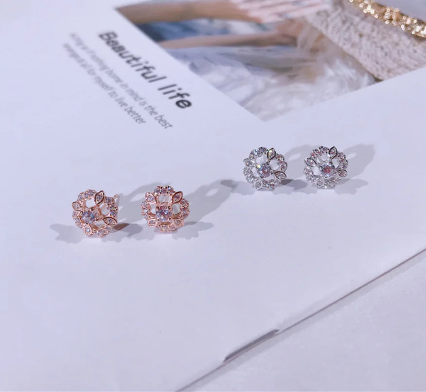 Hollow Flower Stud Earrings