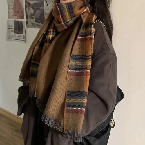 Women's Plaid Scarf - Versatile Winter Shawl