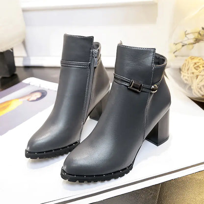 Women's Martin Boots, British Style Autumn-Winter Heels