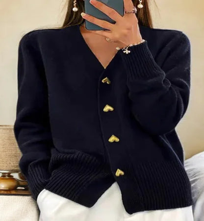 Estelle Women's Casual Winter Flat Knit Cardigan (One Piece)