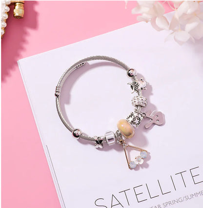 Beaded Bracelet, Crystal Bangle, Geometric Bracelet