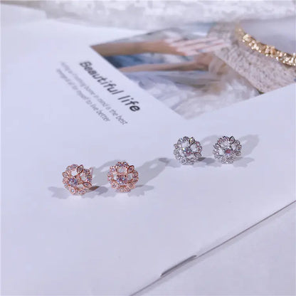 Hollow Flower Stud Earrings