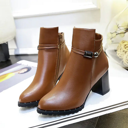 Women's Martin Boots, British Style Autumn-Winter Heels