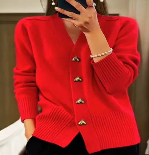 Estelle Women's Casual Winter Flat Knit Cardigan (One Piece)