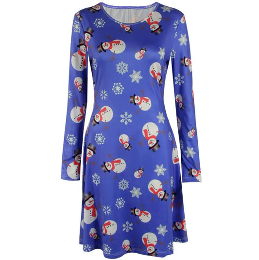 Christmas Print Dress