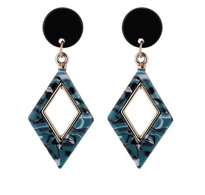 Moderigtige diamantformede øreringe