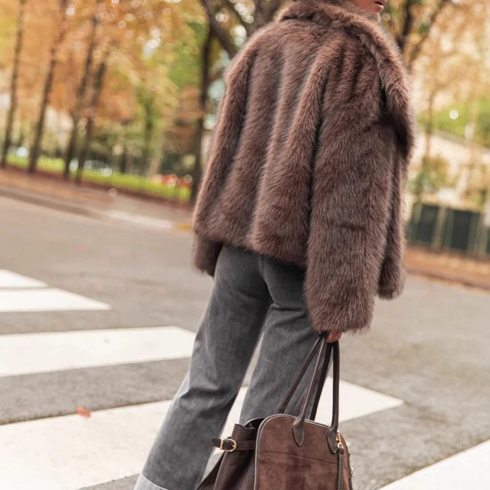 Chic Plush Fur Coat