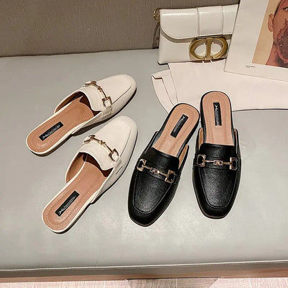 Women's Summer Backless Slippers 2023 Fashion Flat Sandals