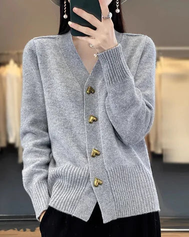 Estelle Women's Casual Winter Flat Knit Cardigan (One Piece)