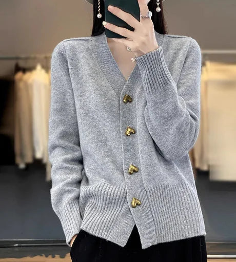 Estelle Women's Casual Winter Flat Knit Cardigan (One Piece)