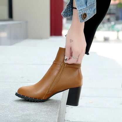 Women's Martin Boots, British Style Autumn-Winter Heels